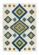 ALFOMBRA MILA 23532 DE ESTILO ÉTNICO CON RELIEVE EN MULTICOLOR - Alfombras - El Workshop-150 x 80 x 0.5 cm