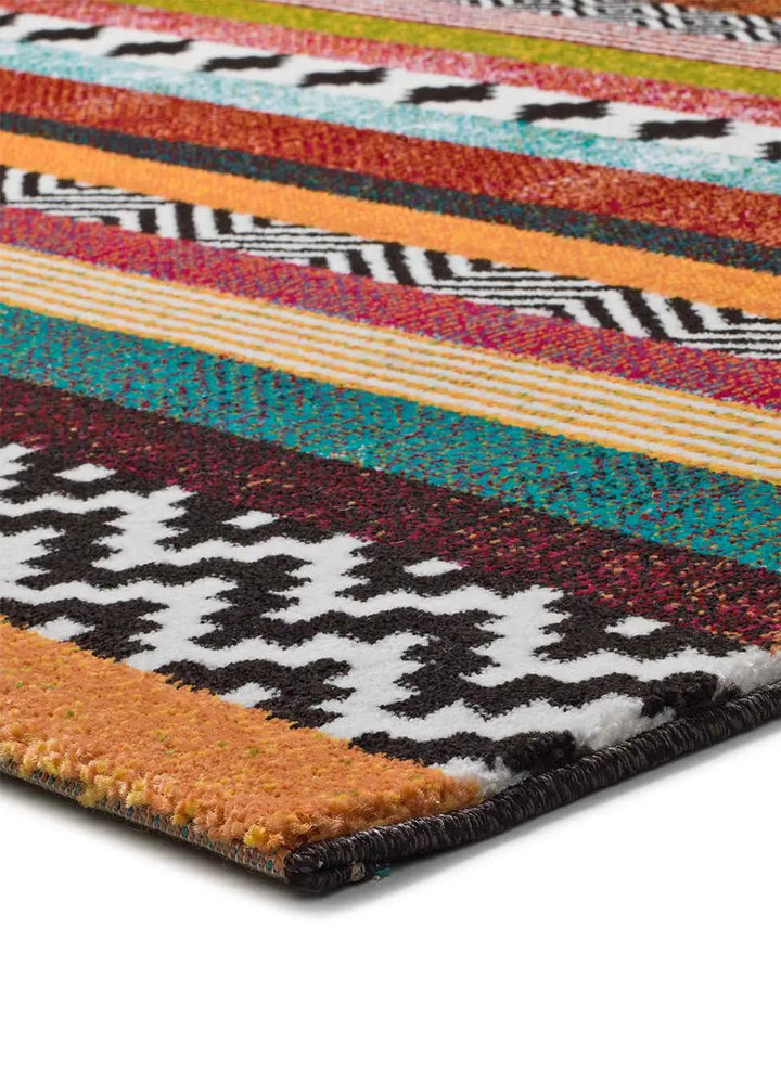 ALFOMBRA MOAR 16229 DE ESTILO ÉTNICO EN MULTICOLOR - Alfombras - El Workshop-120 x 60 x 1.3 cm