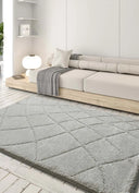 ALFOMBRA MOLIER 8785 DE ESTILO SHAGGY EN COLOR PLATA - Alfombras - El Workshop-120 x 60 x 2.5 cm