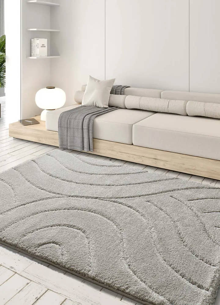 ALFOMBRA MOLIER 8786 DE ESTILO SHAGGY EN COLOR PLATA - Alfombras - El Workshop-120 x 60 x 2.5 cm