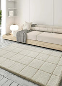 ALFOMBRA MOLIER 8787 DE ESTILO SHAGGY EN COLOR BLANCO - Alfombras - El Workshop-120 x 60 x 2.5 cm