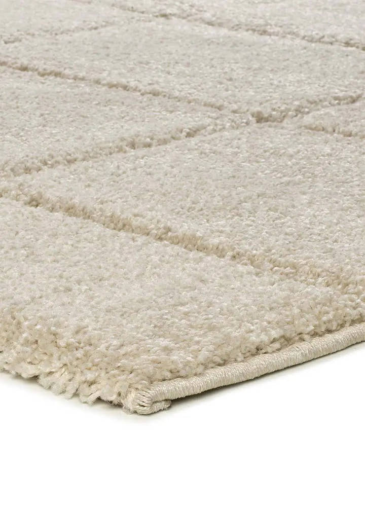 ALFOMBRA MOLIER 8787 DE ESTILO SHAGGY EN COLOR BLANCO - Alfombras - El Workshop-120 x 60 x 2.5 cm