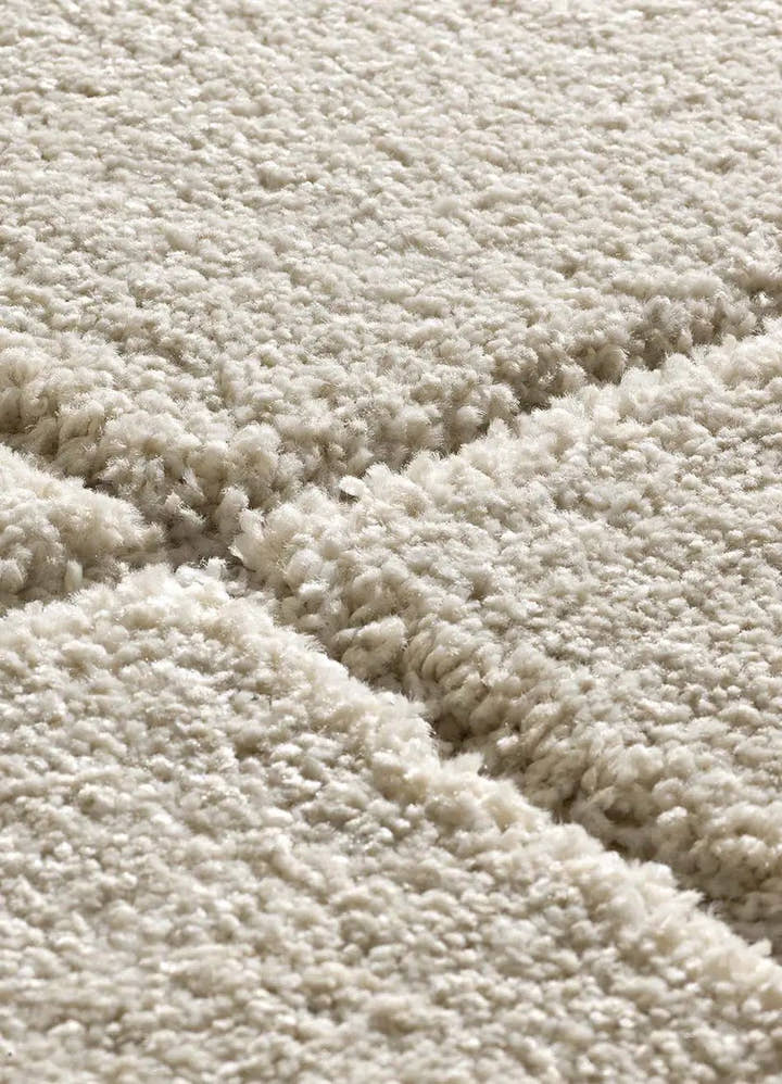 ALFOMBRA MOLIER 8787 DE ESTILO SHAGGY EN COLOR BLANCO - Alfombras - El Workshop-120 x 60 x 2.5 cm