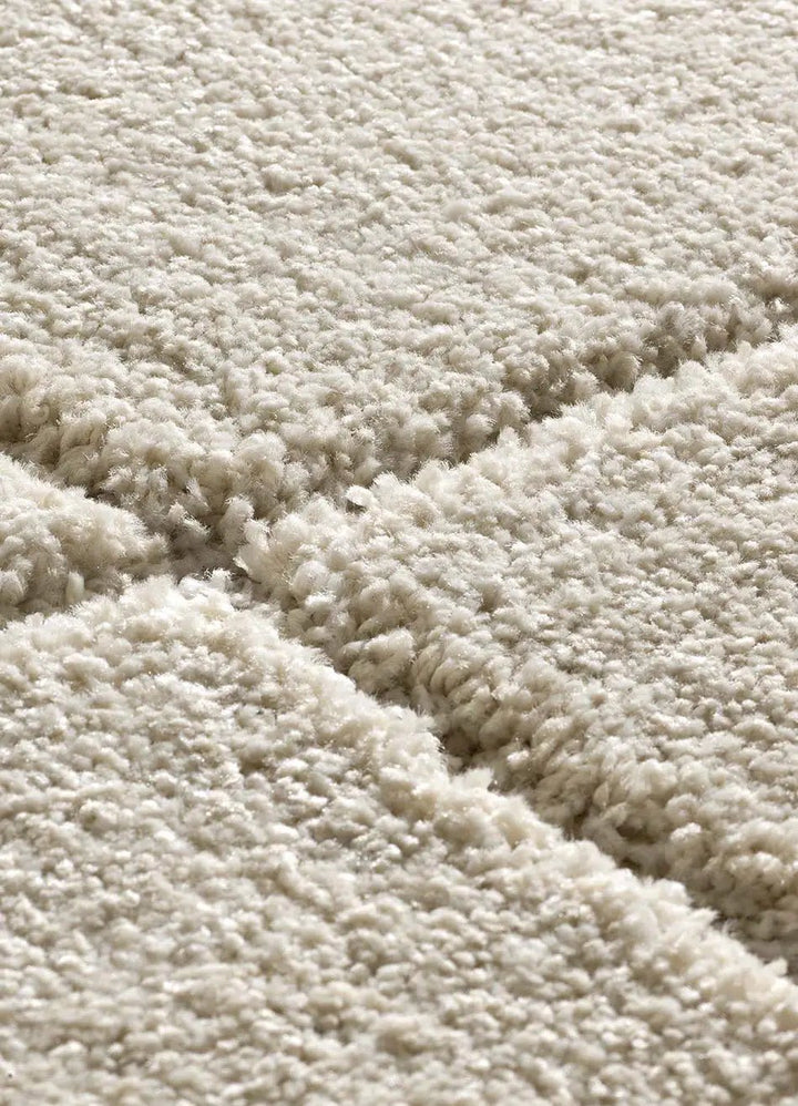ALFOMBRA MOLIER 8787 DE ESTILO SHAGGY EN COLOR BLANCO en ambiente decorado (3)