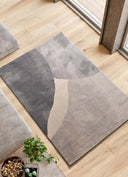 ALFOMBRA MONIC 12803 DE ESTILO GEOMÉTRICO EN COLOR PLATA - Alfombras - El Workshop-150 x 80 x 1 cm