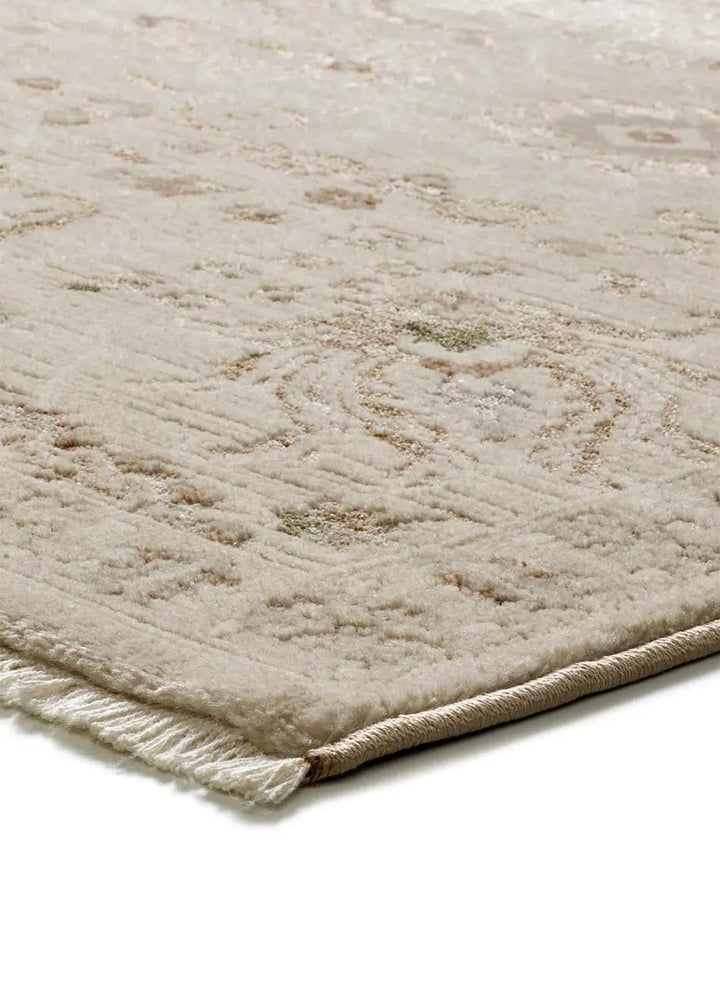 ALFOMBRA ONA 52081 DE ESTILO VINTAGE EN COLOR BEIGE en ambiente decorado (2)
