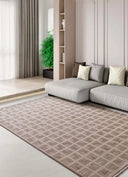 ALFOMBRA ONA 52094 DE ESTILO GEOMÉTRICO EN COLOR BEIGE en ambiente decorado