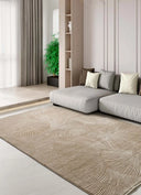 ALFOMBRA ONA 52100 DE ESTILO GEOMÉTRICO EN COLOR BEIGE en ambiente decorado