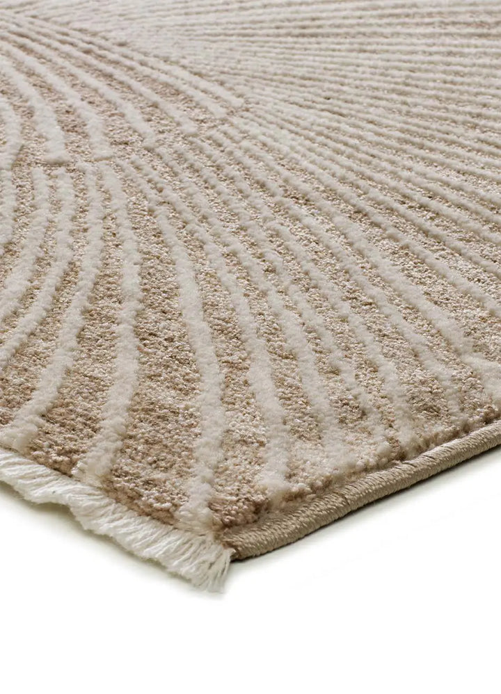 ALFOMBRA ONA 52100 DE ESTILO GEOMÉTRICO EN COLOR BEIGE en ambiente decorado (2)