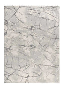 ALFOMBRA ORIS 35 DE ESTILO MODERNO EFECTO MÁRMOL EN COLOR PLATA - Alfombras - El Workshop-150 x 77 x 1 cm