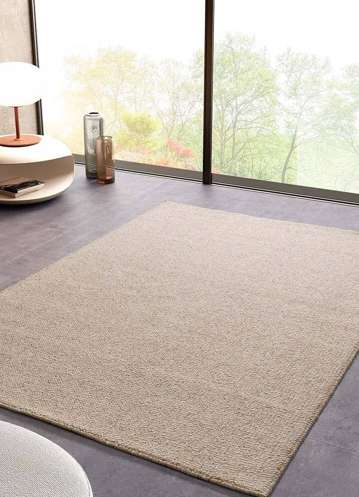ALFOMBRA PETRA LISO DE ESTILO MINIMALISTA EN COLOR BLANCO - Alfombras - El Workshop-150 x 80 x 1 cm