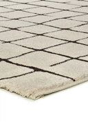ALFOMBRA RETRO 12898 DE ESTILO ABSTRACTO EN COLOR BLANCO - Alfombras - El Workshop-150 x 80 x 1 cm