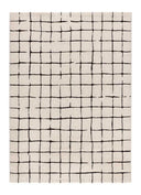 ALFOMBRA RETRO 12898 DE ESTILO ABSTRACTO EN COLOR BLANCO - Alfombras - El Workshop-150 x 80 x 1 cm