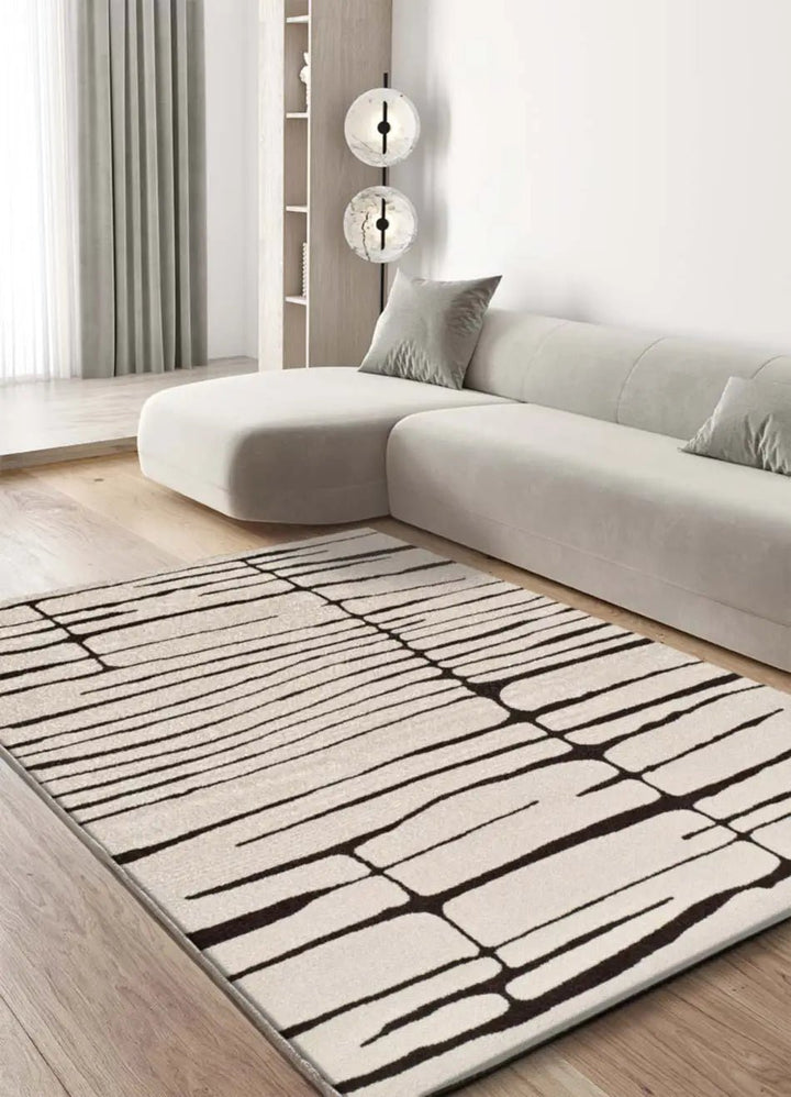 RETRO RUG 13019 MODERN STYLE IN WHITE