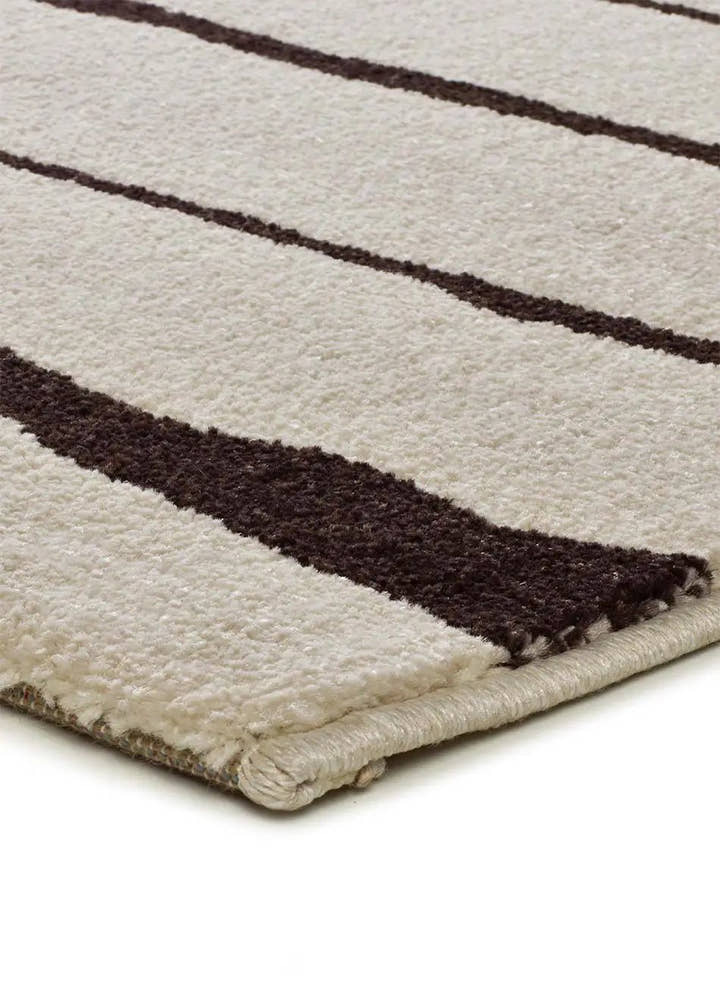 ALFOMBRA RETRO 13019 DE ESTILO MODERNO EN COLOR BLANCO - Alfombras - El Workshop-150 x 80 x 1 cm