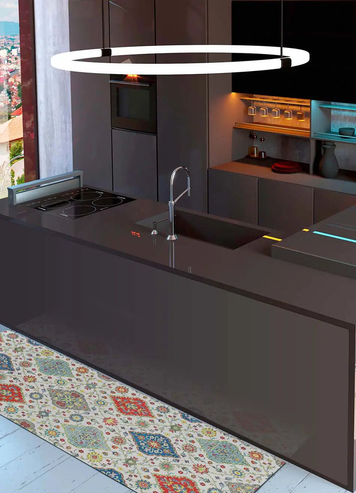 ALFOMBRA DE COCINA RICCI BÓSFORO CON ESTAMPADO BOHEMIO EN MULTICOLOR