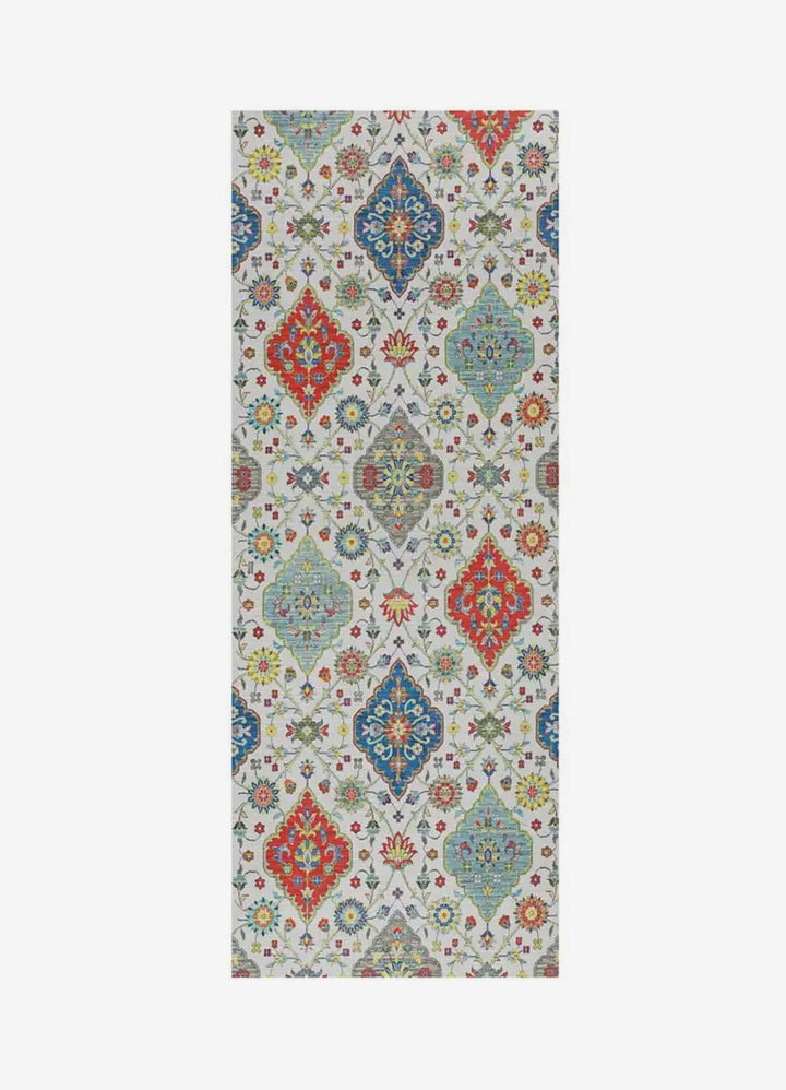 ALFOMBRA DE COCINA RICCI BÓSFORO CON ESTAMPADO BOHEMIO EN MULTICOLOR, foto de producto sobre fondo gris de estudio