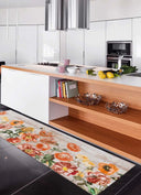 ALFOMBRA DE COCINA RICCI CAMELIA CON ESTAMPADO FLORAL EN MULTICOLOR - Alfombras - El Workshop-100 x 52 x 0.3 cm