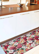 ALFOMBRA DE COCINA RICCI GIGLI CON ESTAMPADO FLORAL EN COLOR ROJO - Alfombras - El Workshop-100 x 52 x 0.3 cm