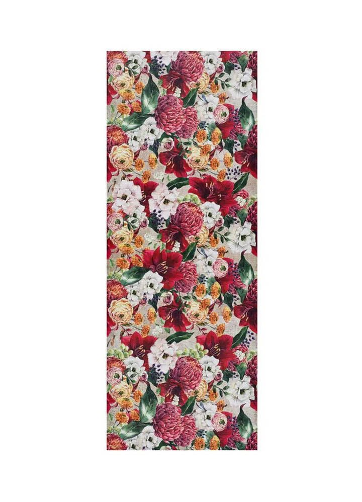 ALFOMBRA DE COCINA RICCI GIGLI CON ESTAMPADO FLORAL EN COLOR ROJO - Alfombras - El Workshop-100 x 52 x 0.3 cm