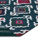 ALFOMBRA DE COCINA RICCI INDONESIA CON ESTAMPADO ÉTNICO EN COLOR VERDE - Alfombras - El Workshop-100 x 52 x 0.3 cm