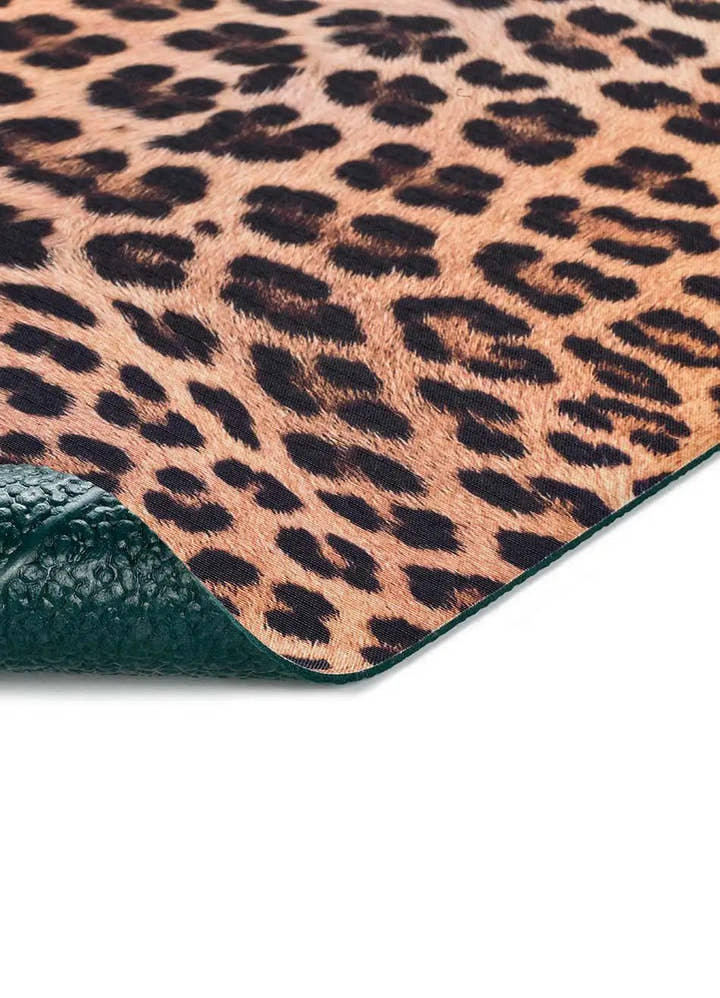 ALFOMBRA DE COCINA RICCI LEOPARDO CON ESTAMPADO ANIMAL EN COLOR AMARILLO - Alfombras - El Workshop-100 x 52 x 0.3 cm