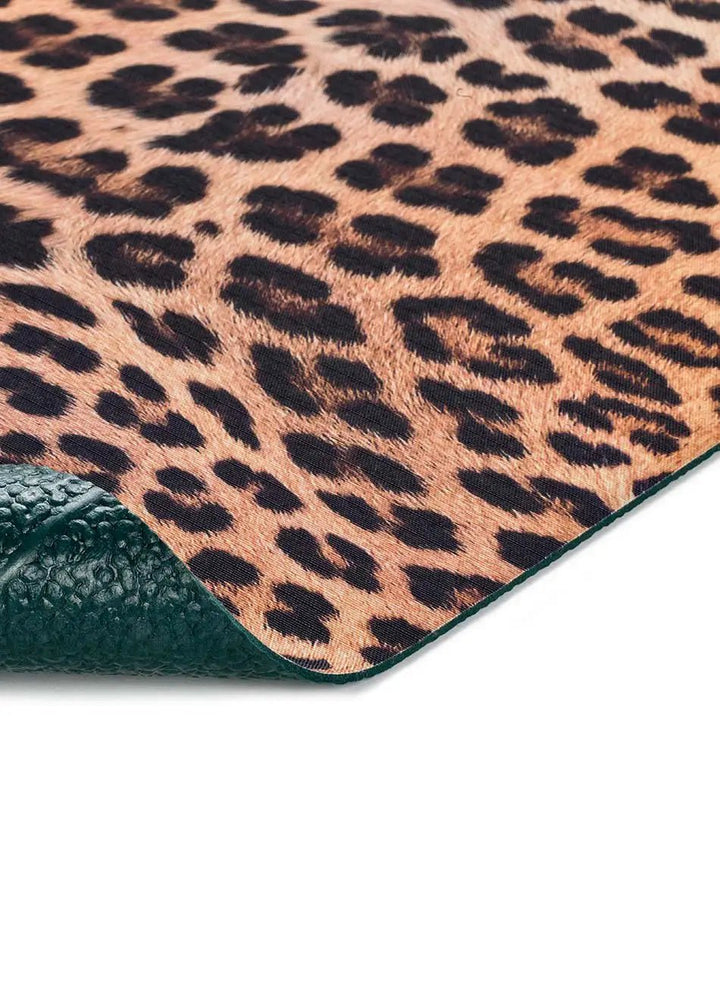 ALFOMBRA DE COCINA RICCI LEOPARDO CON ESTAMPADO ANIMAL EN COLOR AMARILLO - Alfombras - El Workshop-100 x 52 x 0.3 cm