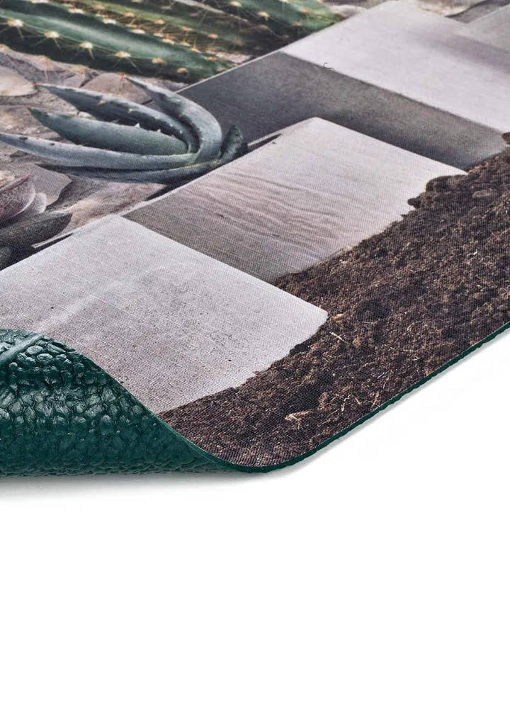 ALFOMBRA DE COCINA RICCI MALAGA CON ESTAMPADO FLORAL EN COLOR GRIS - Alfombras - El Workshop-100 x 52 x 0.3 cm