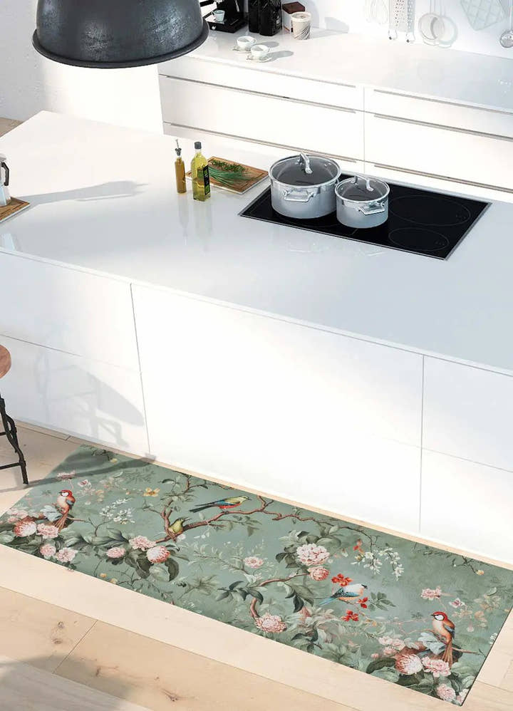 ALFOMBRA DE COCINA RICCI MONET CON ESTAMPADO FLORAL EN MULTICOLOR - Alfombras - El Workshop-100 x 52 x 0.3 cm