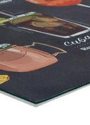 ALFOMBRA DE COCINA RICCI PUB CON ESTAMPADO MODERNO EN COLOR NEGRO - Alfombras - El Workshop-100 x 52 x 0.3 cm
