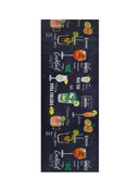 ALFOMBRA DE COCINA RICCI PUB CON ESTAMPADO MODERNO EN COLOR NEGRO - Alfombras - El Workshop-100 x 52 x 0.3 cm