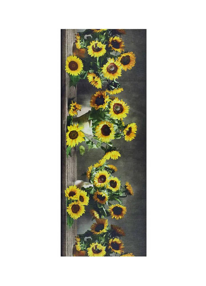 ALFOMBRA DE COCINA RICCI SUNFLOWERS CON ESTAMPADO FLORAL EN COLOR AMARILLO - Alfombras - El Workshop-100 x 52 x 0.3 cm