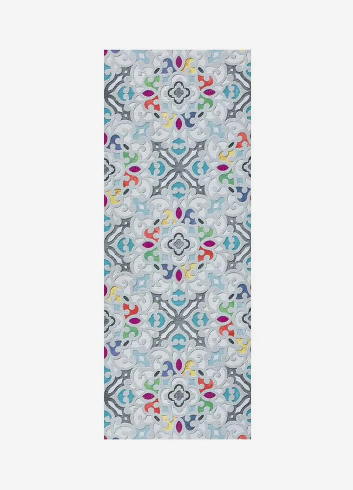 ALFOMBRA DE COCINA RICCI VALENTINA CON ESTAMPADO BOHEMIO EN MULTICOLOR, foto de producto sobre fondo gris de estudio