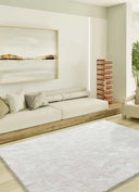 ALFOMBRA ROMA LISO DE ESTILO SHAGGY EN COLOR BLANCO - Alfombras - El Workshop-110 x 60 x 2.3 cm