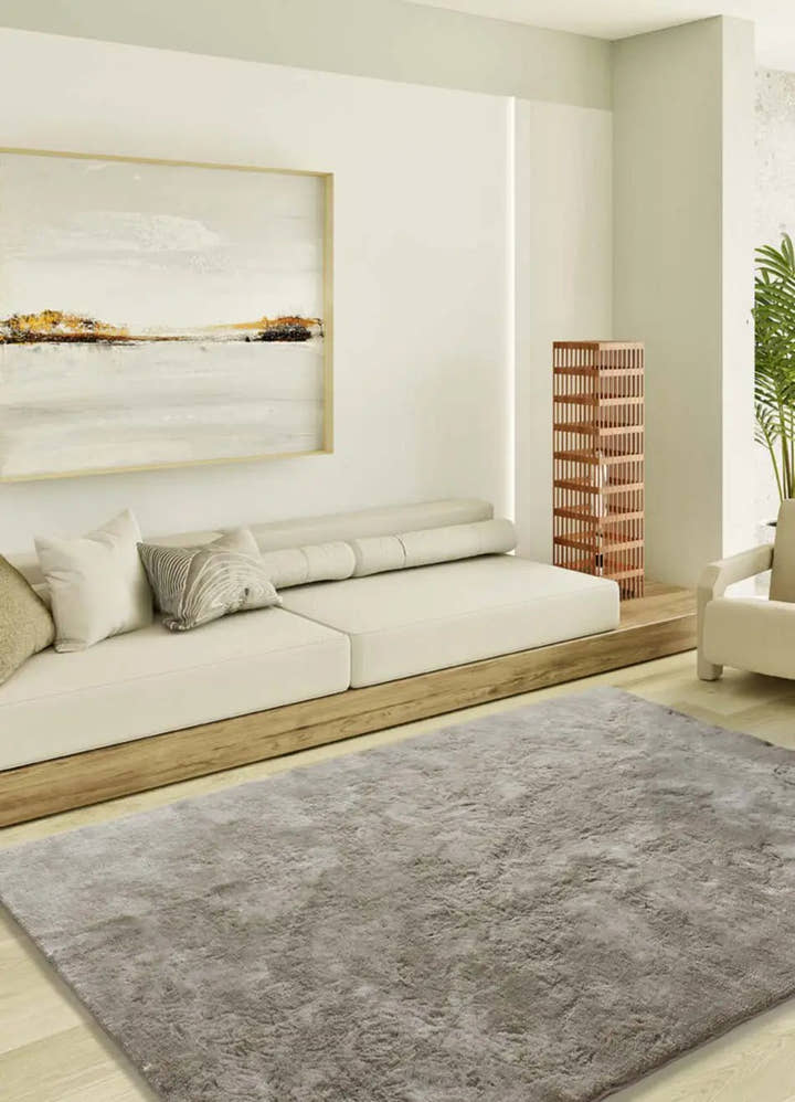 ALFOMBRA ROMA LISO DE ESTILO SHAGGY EN COLOR PIEDRA - Alfombras - El Workshop-110 x 60 x 2.3 cm