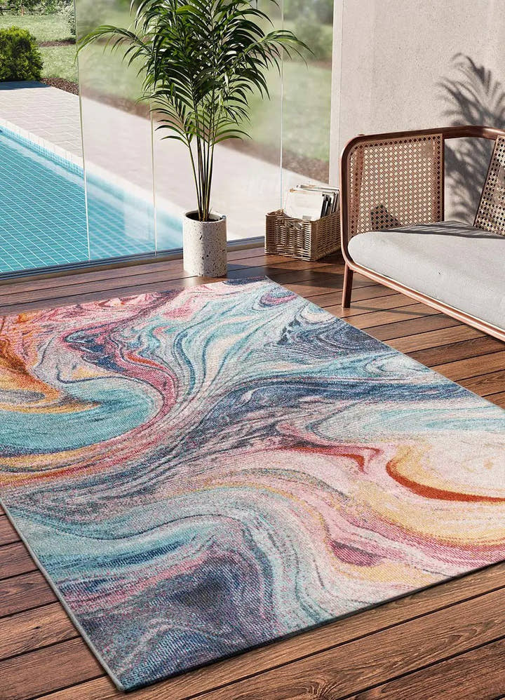 ALFOMBRA SAMARA 54572 DE ESTILO ABSTRACTO EN MULTICOLOR - Alfombras - El Workshop-150 x 80 x 0.4 cm