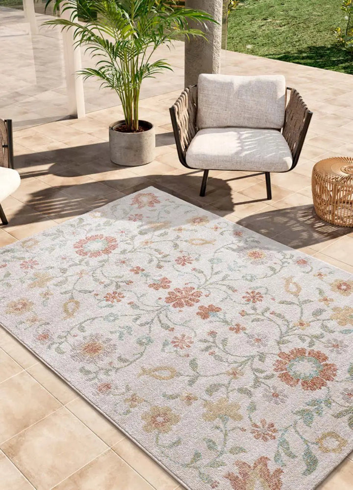 ALFOMBRA SAMARA 54578 DE ESTILO FLORAL EN MULTICOLOR