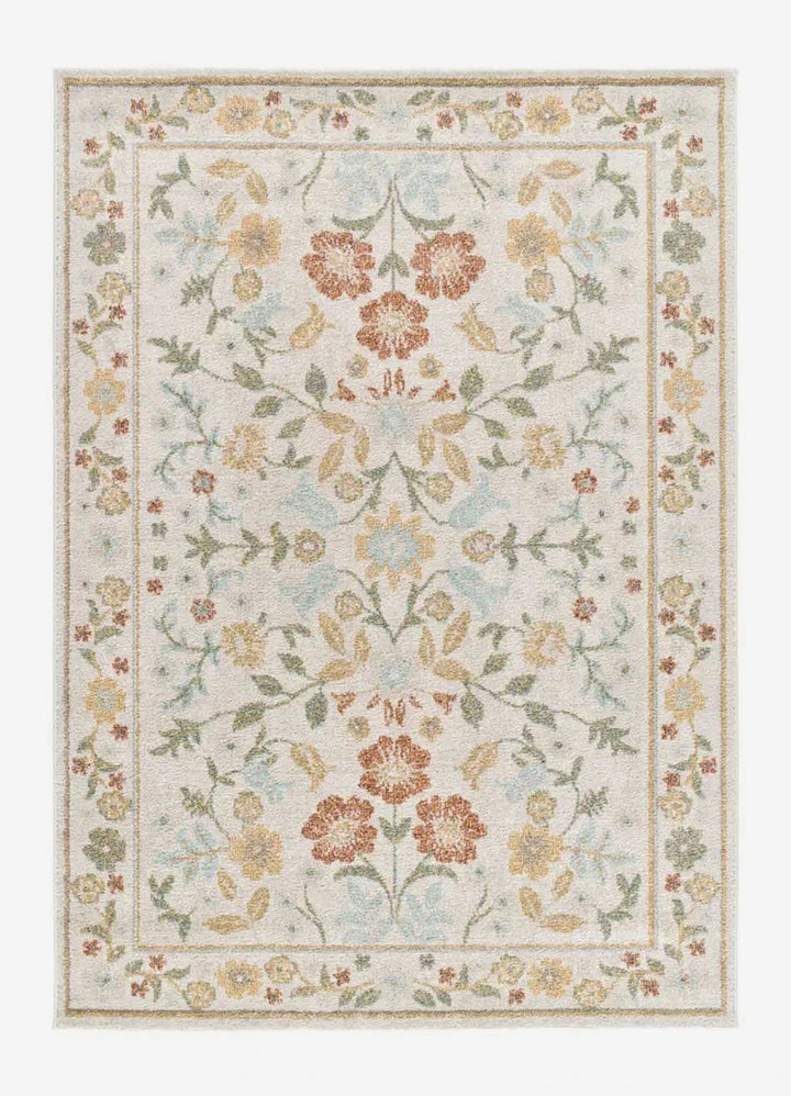ALFOMBRA SAMARA 54587 DE ESTILO FLORAL EN MULTICOLOR, foto de producto sobre fondo gris de estudio