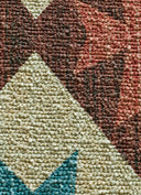 Alfombra Serak 1050 de estilo étnico en multicolor, detalle de la textura
