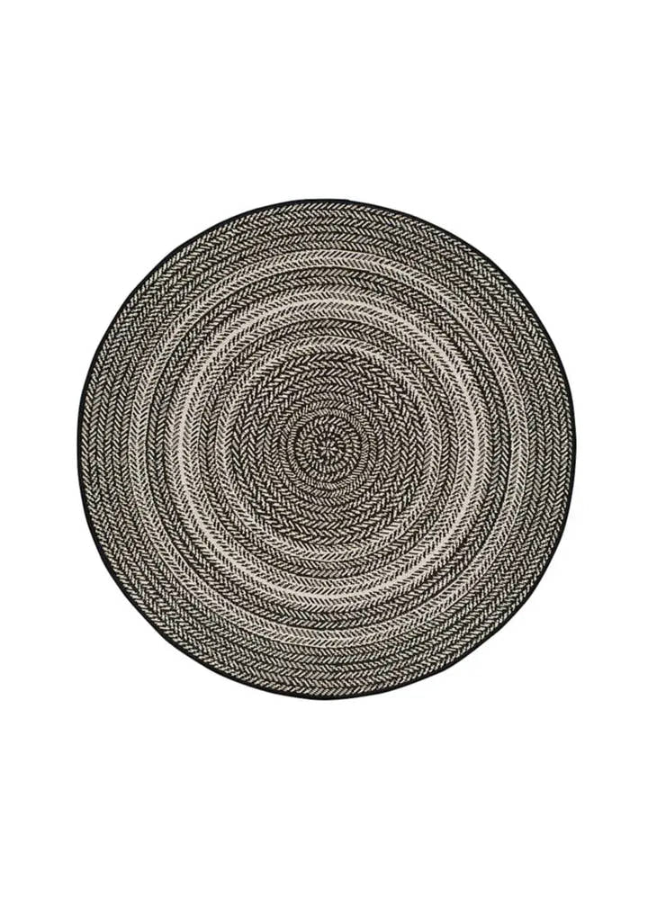 ALFOMBRA SILVANA 48837 DE ESTILO GEOMÉTRICO EN COLOR NEGRO - Alfombras - El Workshop-120 x 120 x 0.5 cm
