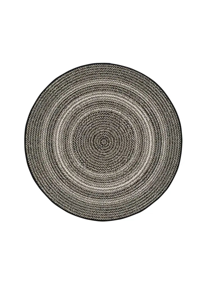 ALFOMBRA SILVANA 48837 DE ESTILO GEOMÉTRICO EN COLOR NEGRO - Alfombras - El Workshop-120 x 120 x 0.5 cm