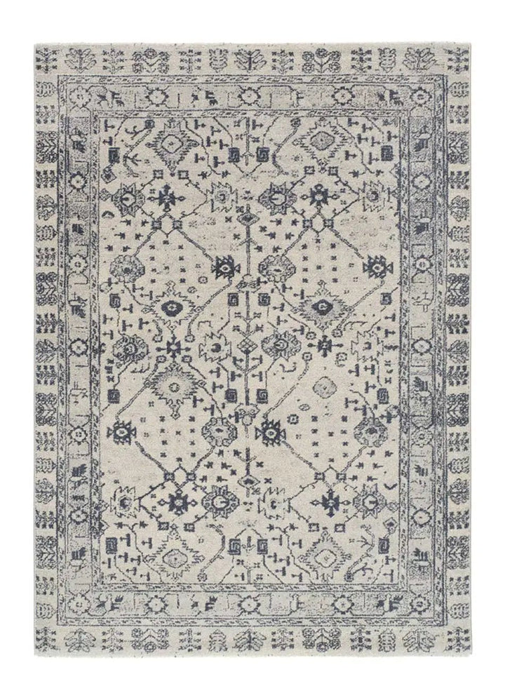 ALFOMBRA SIROCO 16803 DE ESTILO VINTAGE EN COLOR AZUL - Alfombras - El Workshop-200 x 80 x 1.3 cm