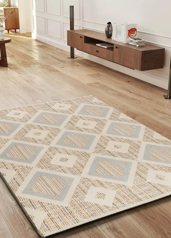 ALFOMBRA SIROCO 16804 DE ESTILO GEOMÉTRICO EN MULTICOLOR