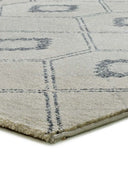 ALFOMBRA SIROCO 16806 DE ESTILO GEOMÉTRICO EN COLOR AZUL Y BLANCO - Alfombras - El Workshop-200 x 80 x 1.3 cm