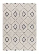 ALFOMBRA SIROCO 16806 DE ESTILO GEOMÉTRICO EN COLOR AZUL Y BLANCO - Alfombras - El Workshop-200 x 80 x 1.3 cm