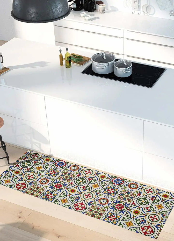 ALFOMBRA DE COCINA SPRINTY AMALFI CON ESTAMPADO BOHEMIO EN MULTICOLOR en ambiente decorado (2)