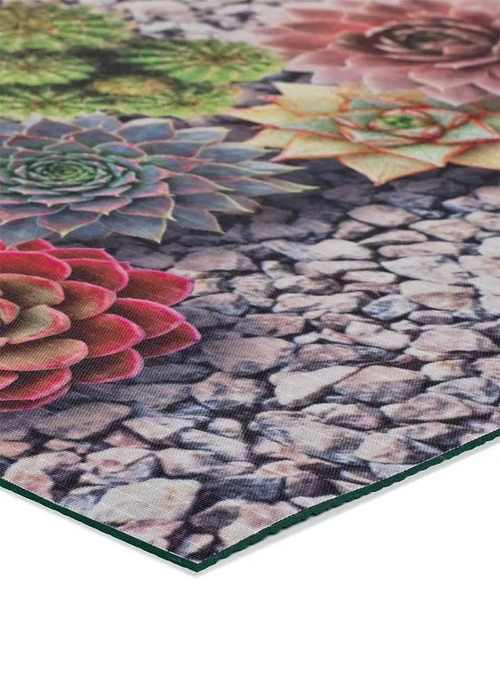 ALFOMBRA DE COCINA SPRINTY CACTUS CON ESTAMPADO FLORAL EN COLOR GRIS - Alfombras - El Workshop-100 x 52 x 0.3 cm