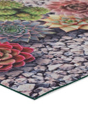 ALFOMBRA DE COCINA SPRINTY CACTUS CON ESTAMPADO FLORAL EN COLOR GRIS - Alfombras - El Workshop-100 x 52 x 0.3 cm