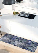 ALFOMBRA DE COCINA SPRINTY CERAMICS CON ESTAMPADO BOHEMIO EN COLOR AZUL - Alfombras - El Workshop-100 x 52 x 0.3 cm