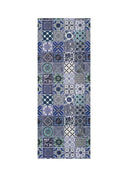 ALFOMBRA DE COCINA SPRINTY CERAMICS CON ESTAMPADO BOHEMIO EN COLOR AZUL - Alfombras - El Workshop-100 x 52 x 0.3 cm